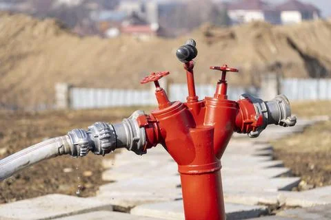 Fire hydrant. Fire extinguishing system Stock Photos