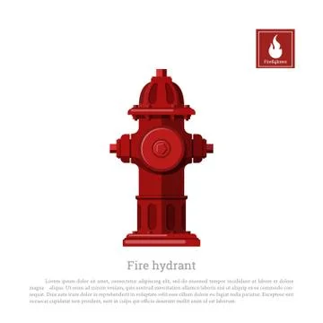 Fire hydrant. Firefighter equipment in realistic style. Isolated image Stock Illustration