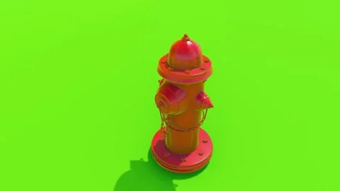 Fire Hydrant on Green Background Video stock 319884868