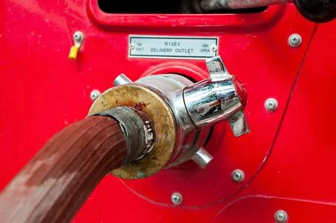 Fire hydrant , hose connection ,fire fighting equipment for fire fighter. Stock Photos