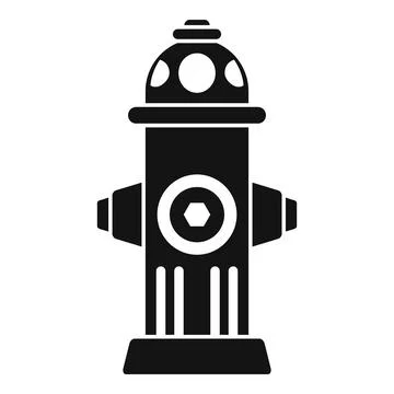 Fire hydrant icon for emergency fire fighting Stock Illustration