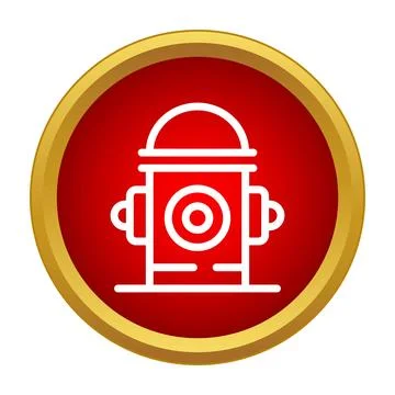 Fire hydrant icon for emergency safety and firefighting Stock Illustration