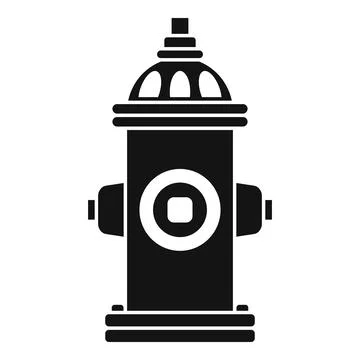Fire hydrant icon for emergency water supply Stock Illustration