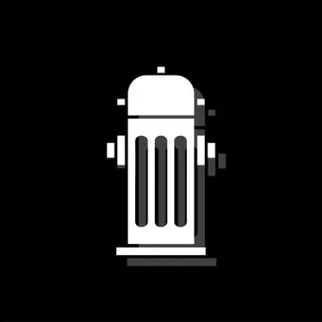 Fire hydrant icon flat Stock Illustration