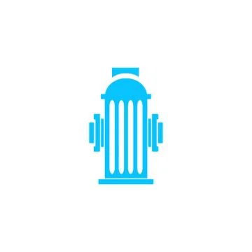 Fire hydrant icon flat Stock Illustration