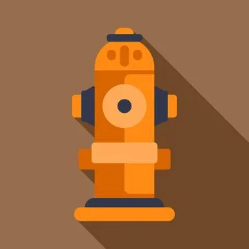 Fire hydrant icon illustrating emergency water supply safety Stock Illustration