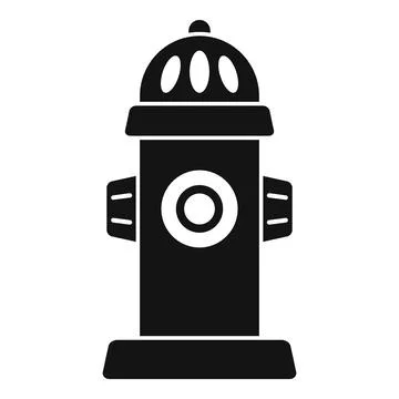 Fire hydrant icon providing emergency water access silhouette Stock Illustration
