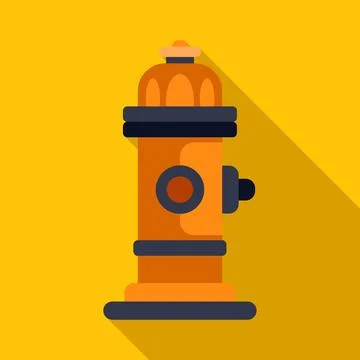 Fire hydrant icon representing emergency water safety equipment Stock Illustration