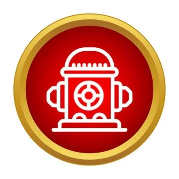 Fire hydrant icon representing emergency water supply Stock Illustration