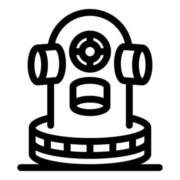 Fire hydrant icon representing firefighting equipment and safety Stock Illustration