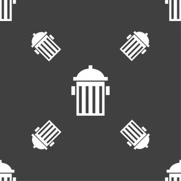 Fire hydrant icon sign. Seamless pattern on a gray background. Vector 库存插图