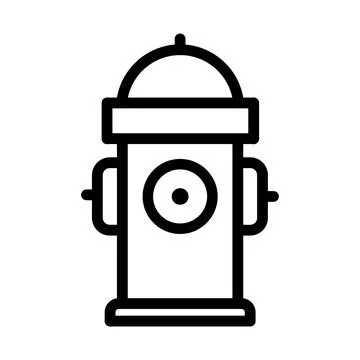 Fire hydrant icon with transparent background for safety and emergency graphics 库存插图