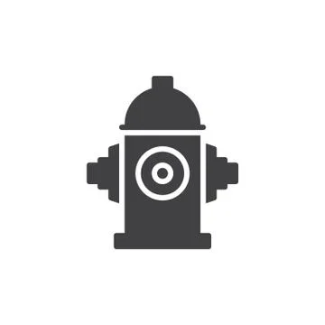 Fire hydrant icon vector, filled flat sign, solid pictogram Illustrazione stock