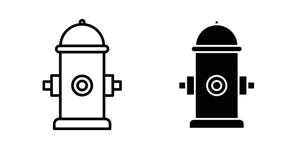 Fire hydrant icon vector symbol graphics Stock Illustration