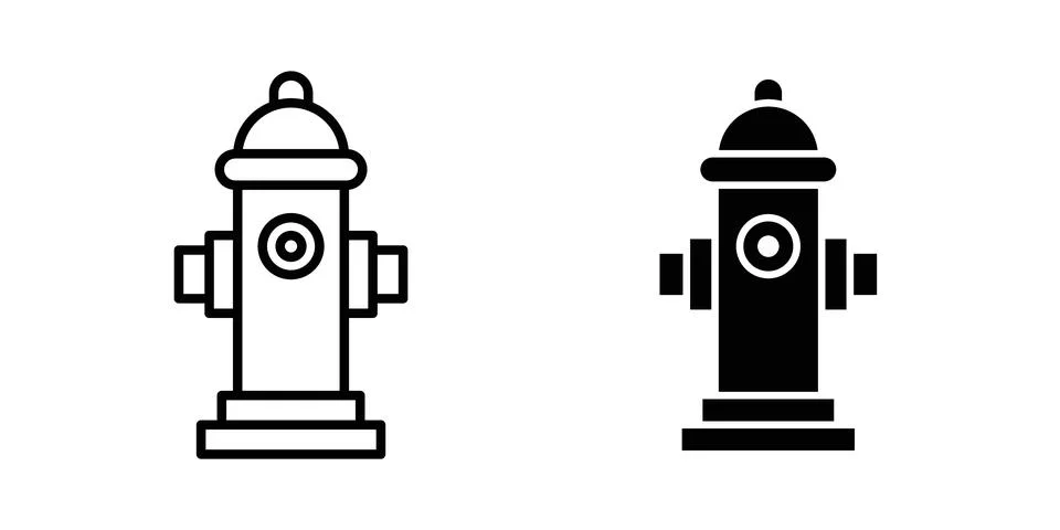 Fire hydrant icon vector, symbol, logo illustrations Stock Illustration