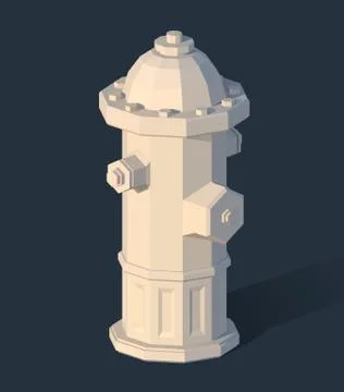 Fire hydrant isometric 3d Stock Illustration