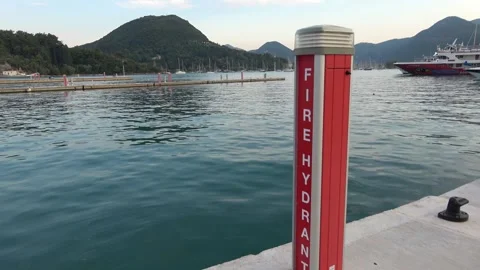Fire Hydrant  in Lefkada Nidri  Greece  Stock Footage 340518831