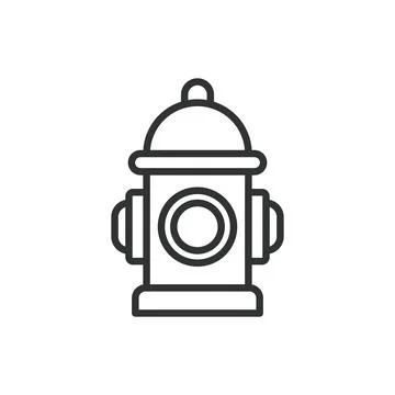 Fire hydrant, in line design. Fire hydrant, water supply, emergency, safety Stock Illustration