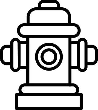 Fire Hydrant Line Icon Design Stock-Illustration