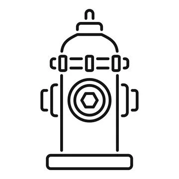 Fire hydrant line icon for emergency services Stock Illustration
