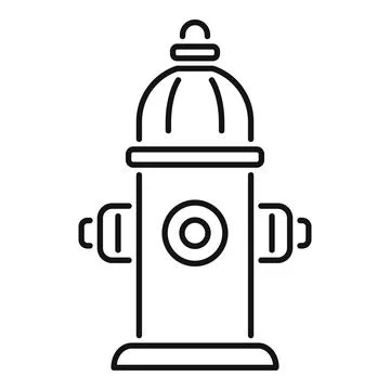Fire hydrant line icon for emergency services Stock Illustration