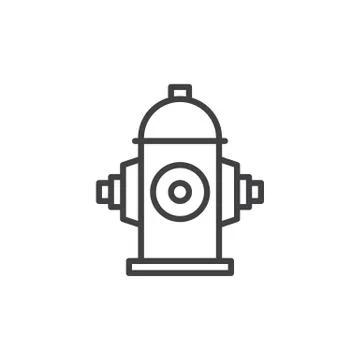 Fire hydrant line icon, outline vector sign, linear style pictogram Stock Illustration