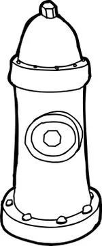 Fire Hydrant Outline Stock Illustration