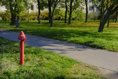 Fire hydrant in the park Stock Photos
