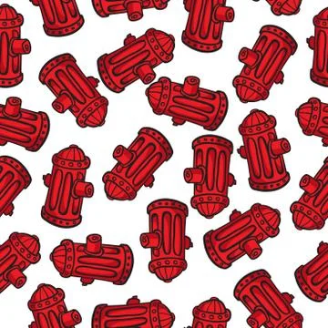 Fire hydrant pattern Stock Illustration