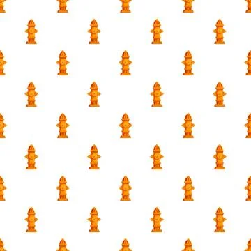 Fire hydrant pattern repeating on white background Stock Illustration