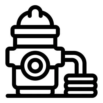 Fire hydrant releasing water for firefighting operations Stock Illustration