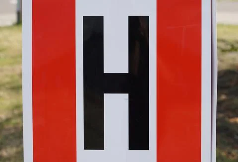 Fire hydrant sign Stock Photos