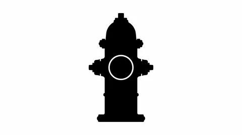 Fire Hydrant Silhouette Icon Stock Illustration