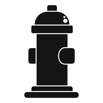 Fire hydrant silhouette icon representing public safety Stock Illustration