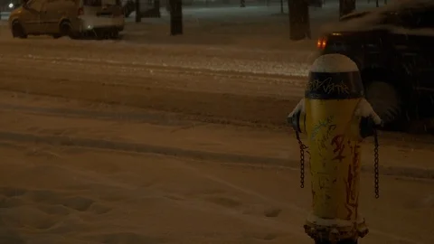 Fire hydrant in the snow. Video stock 104018551