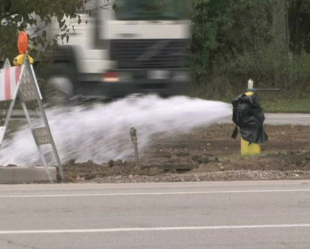 Fire Hydrant Spraying Stock Footage 283209