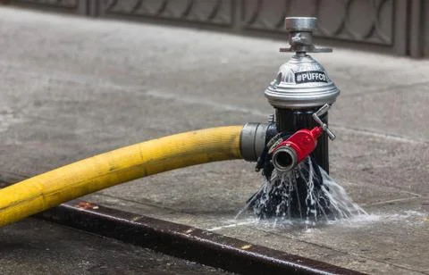 Fire hydrant on the streets of Manhattan Stock Photos
