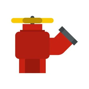 Fire hydrant with valve icon Stock Illustration