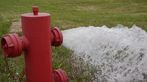 Fire hydrant very high pressure Stock Footage 40478237