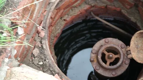 Fire hydrant in the well Stock Footage 145661047