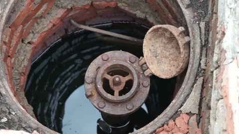 Fire hydrant in the well Stock Footage 145661058