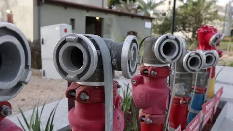 Fire hydrants Stock Footage 129529216