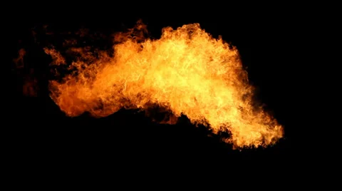 Fire on a Hydraulic Fracturing Site (Fracking) Stock Footage 33723075