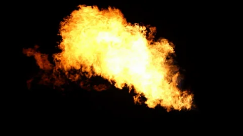 Fire on a Hydraulic Fracturing Site (Fracking) Stock Footage 33723184