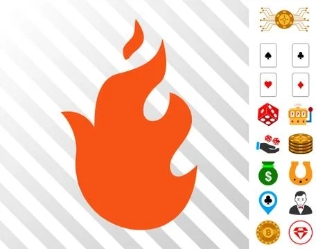 Fire Icon with Bonus イラスト素材