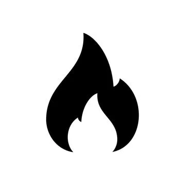 Fire icon. bright burning flame and bonfire icon. Burn sign. Vector illustration Stock-Illustration