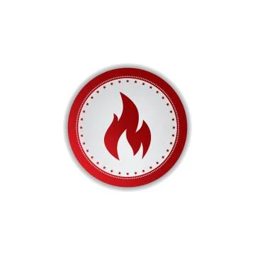 Fire icon button Stock-Illustration