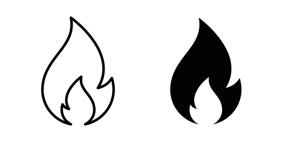 Fire icon concept. best for web design Stock Illustration