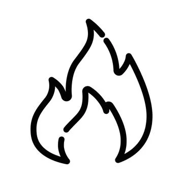Fire Icon design in filled and outlined style Stock Illustration