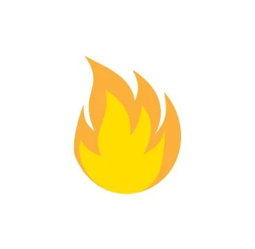 Fire Icon. Flat black pictogram. Illustration symbol. eps Stock Illustration